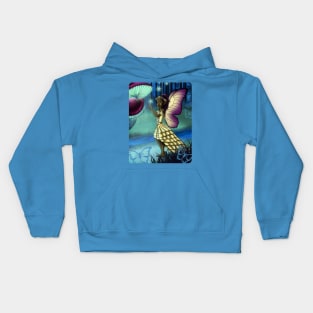 African American Fairy and Mushrooms Kids Hoodie